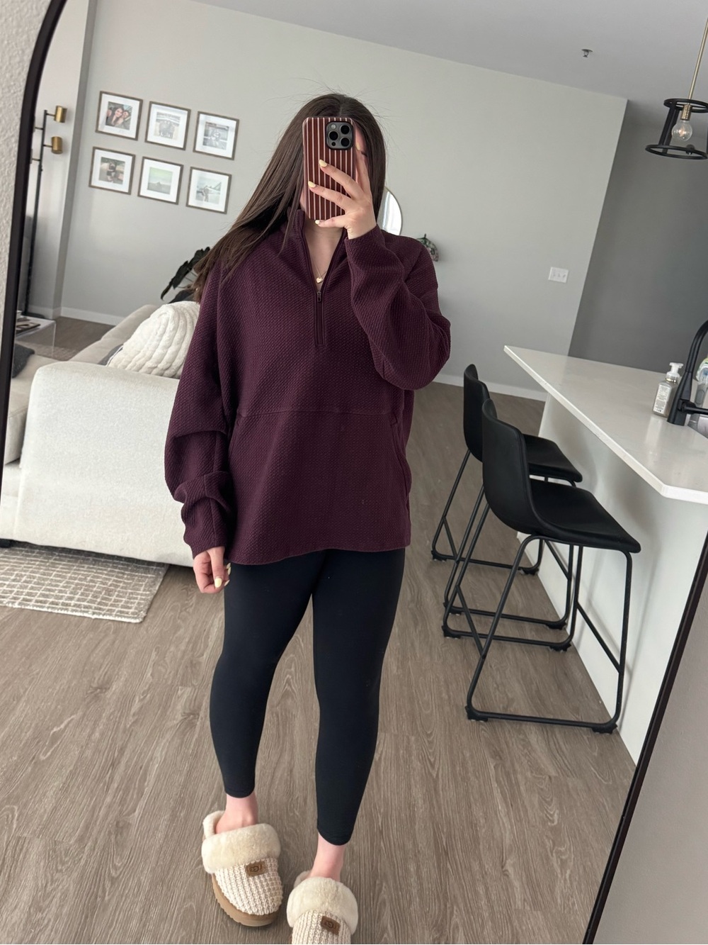 Lululemon At Ease 1/4 Zip Sweatshirt